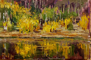 Yellow lake Reflections by Timothy Padilla