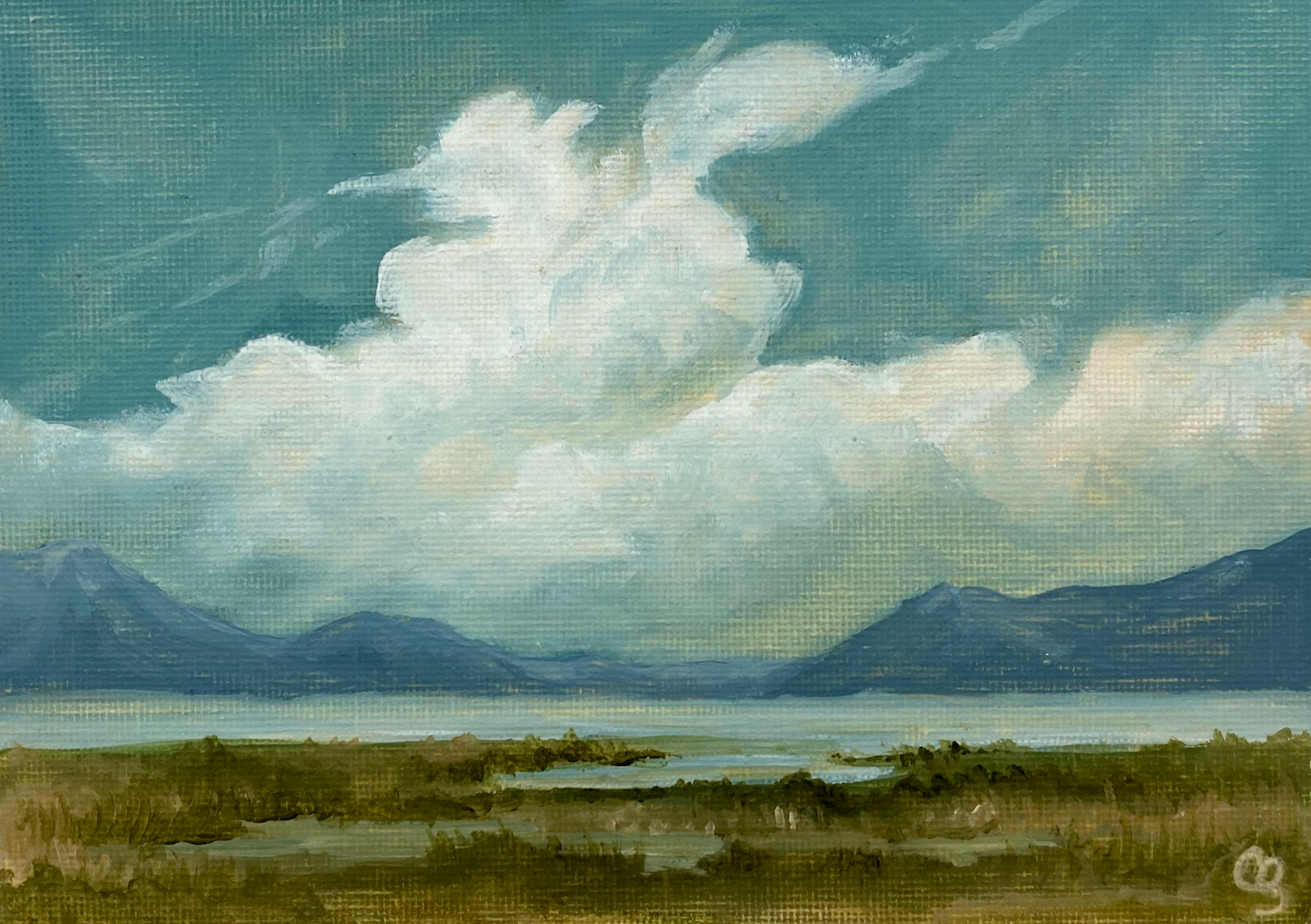 Corinne Sonderegger, Plein Air by Utah Lake