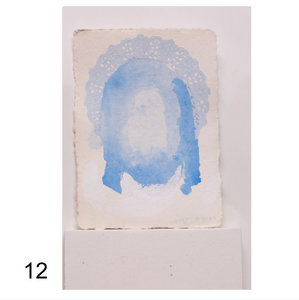 Works on Paper (5 x 7): Cristo (Blue Veil) Series