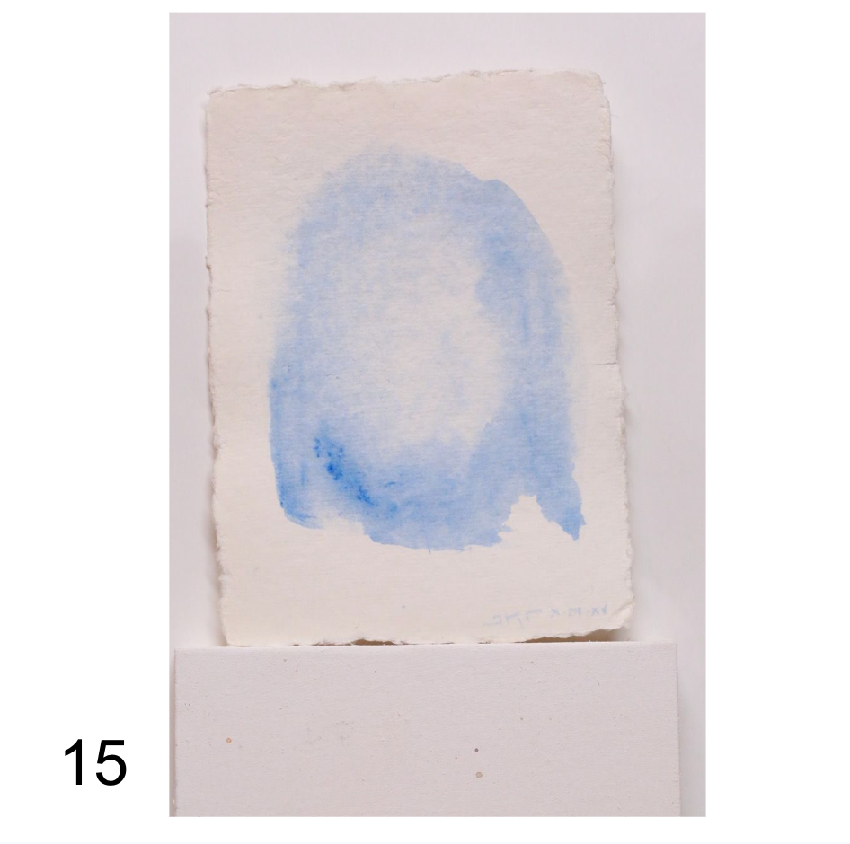 Works on Paper (5 x 7): Cristo (Blue Veil) Series