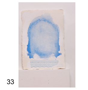 Works on Paper (5 x 7): Cristo (Blue Veil) Series