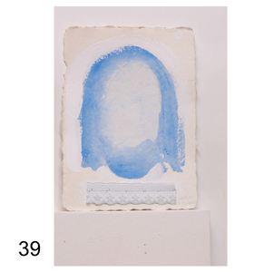 Works on Paper (5 x 7): Cristo (Blue Veil) Series