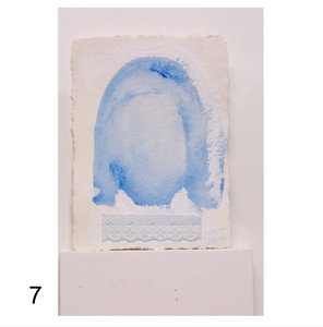 Works on Paper (5 x 7): Cristo (Blue Veil) Series