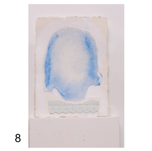 Works on Paper (5 x 7): Cristo (Blue Veil) Series