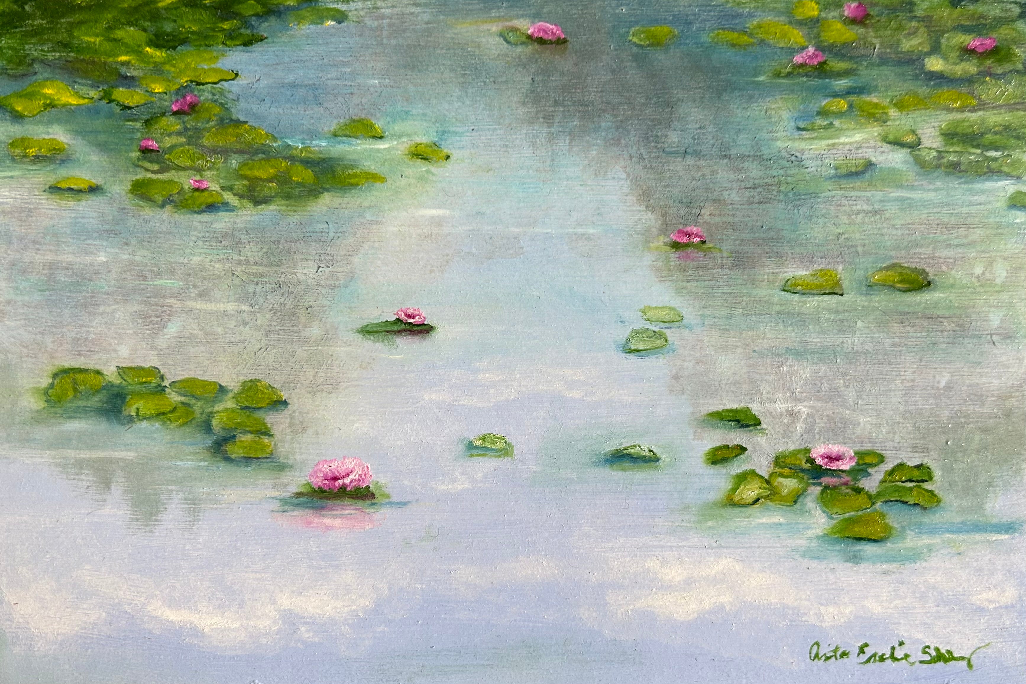 Waterlily Pond by Anita Eralie Schley