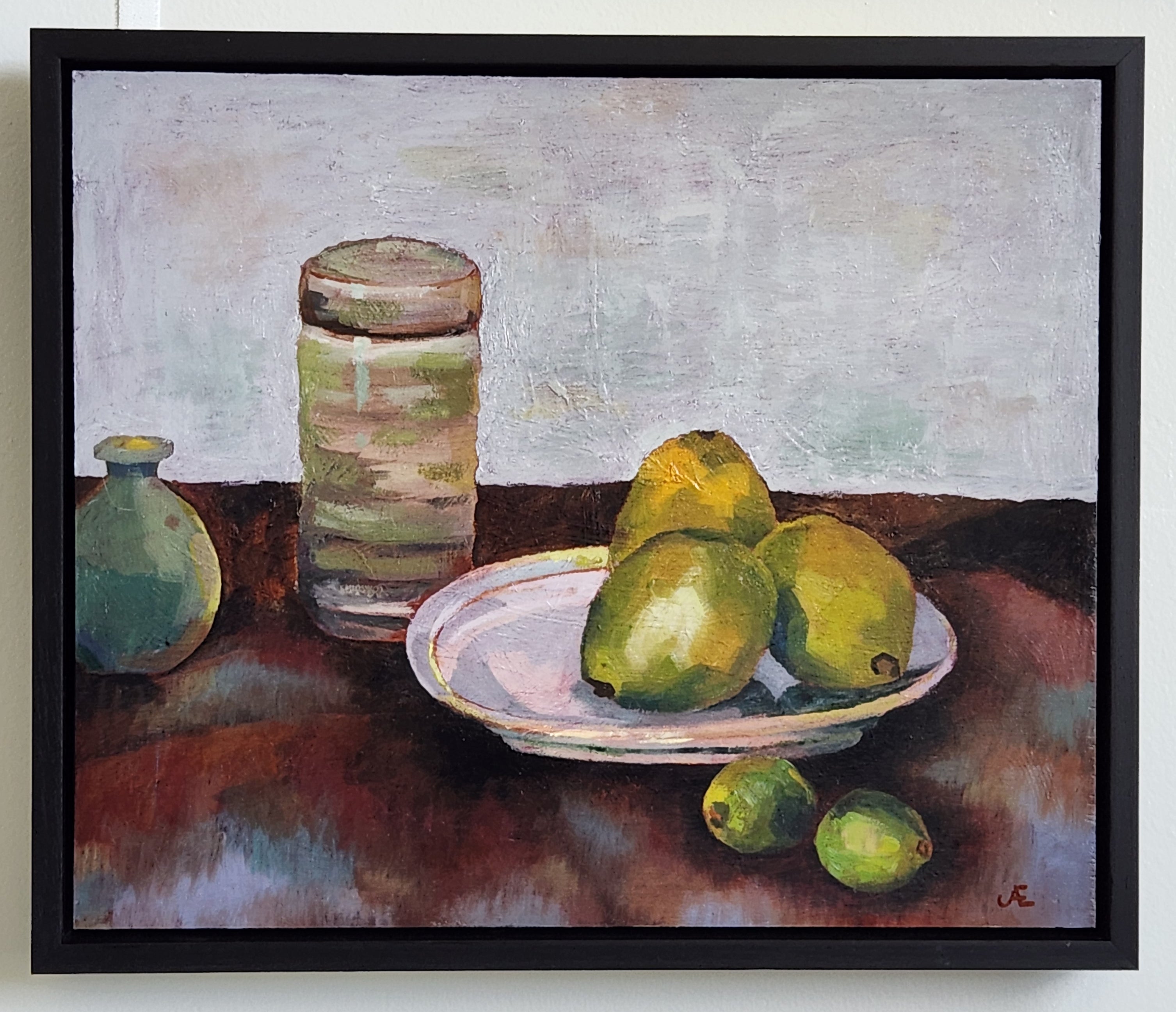 Clay to Canvas: Still Life with Pears and Limes, J. Amber Egbert