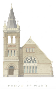 Provo 3rd Ward Elevation Rendering, Ben Felix