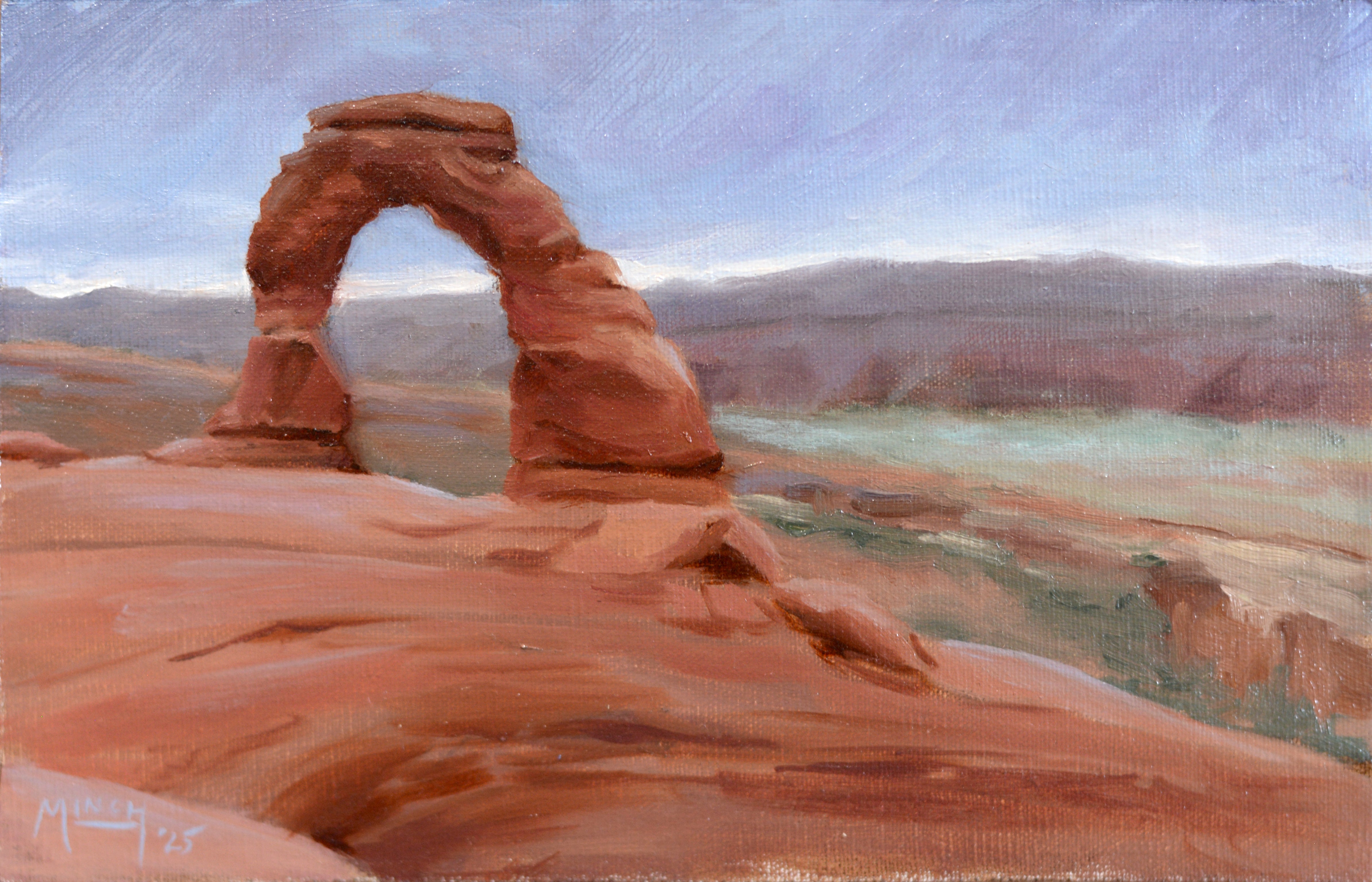 Stacy Weitz Minch, Delicate Arch Before Snow