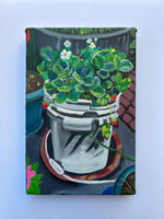 Load image into Gallery viewer, Strawberry Plant in Old Bucket, Amanda Yim
