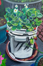 Load image into Gallery viewer, Strawberry Plant in Old Bucket, Amanda Yim
