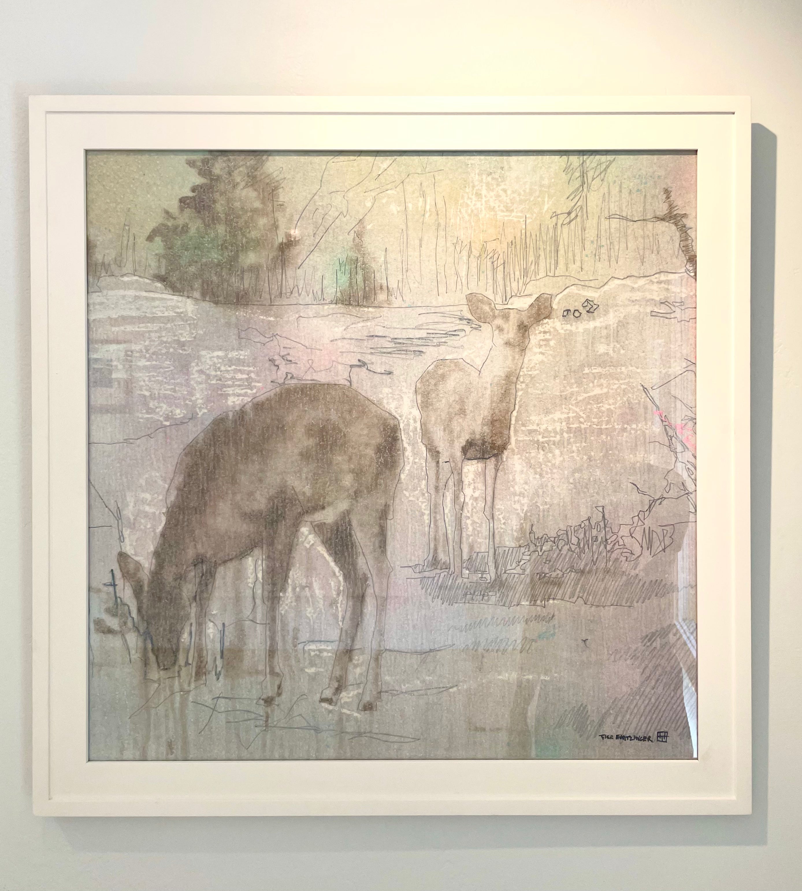 Deer Visitors Study #2 by Tyler Huntzinger