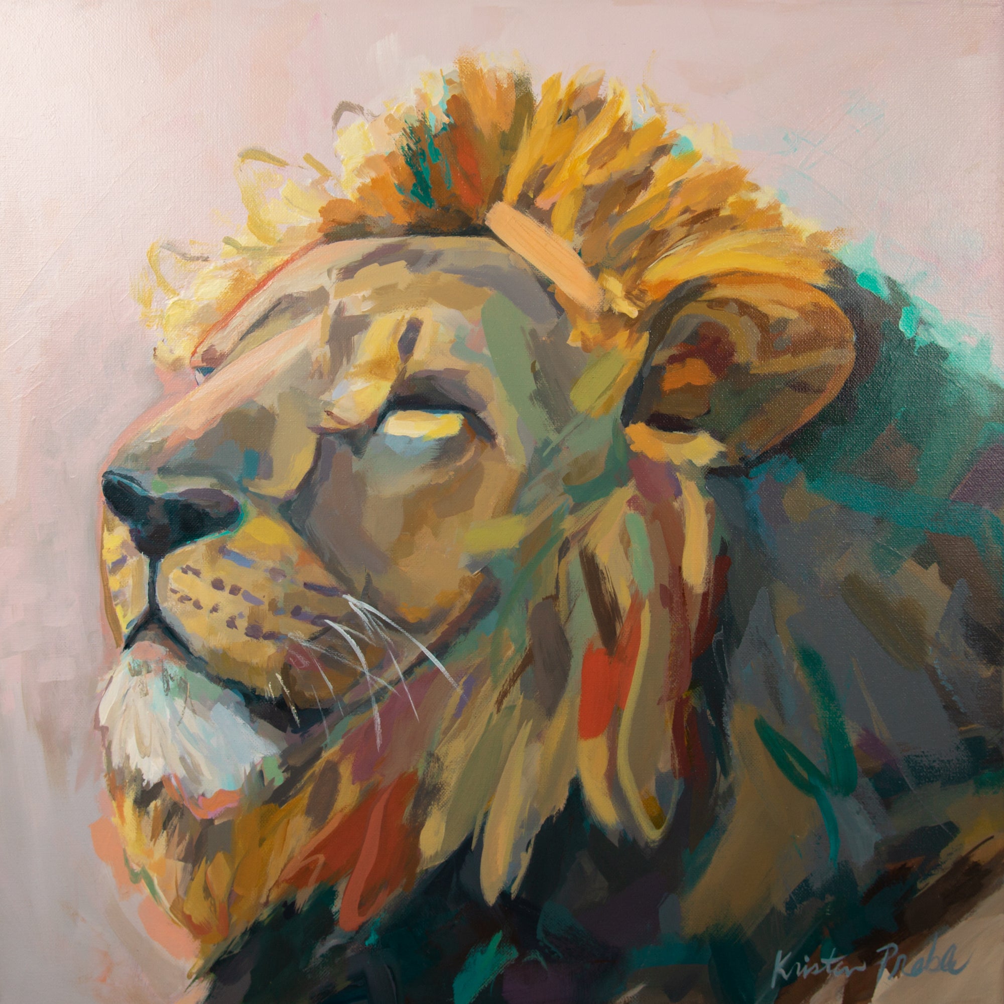 Musing Lion by Kristen Preble