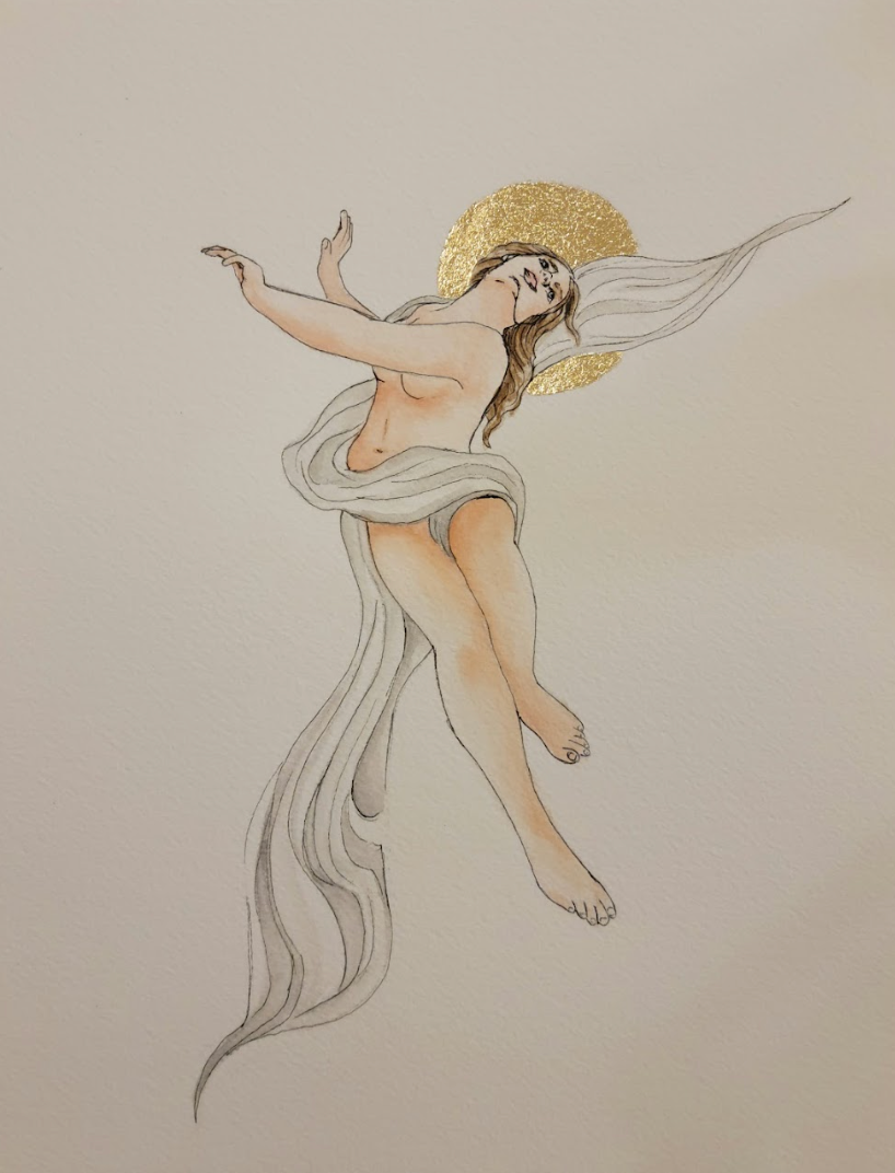 Persephone Watercolor by Lauren Cressman