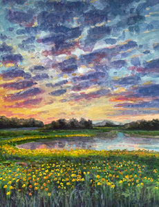 Sunrise Over the Meadow by Angela Sandberg