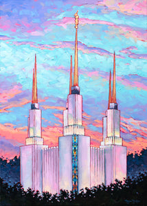 Washington DC Temple at Sunset by Megan Rieker