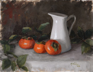 Winter Still Life with Persimmons by Stacy Weitz Minch