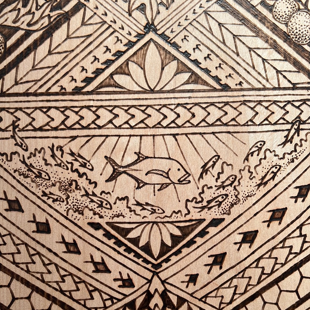 Ulu and Ulua Woodburning by Siwa Allred