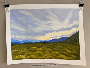 Purple Mountains and Rabbitbrush by Siwa Allred